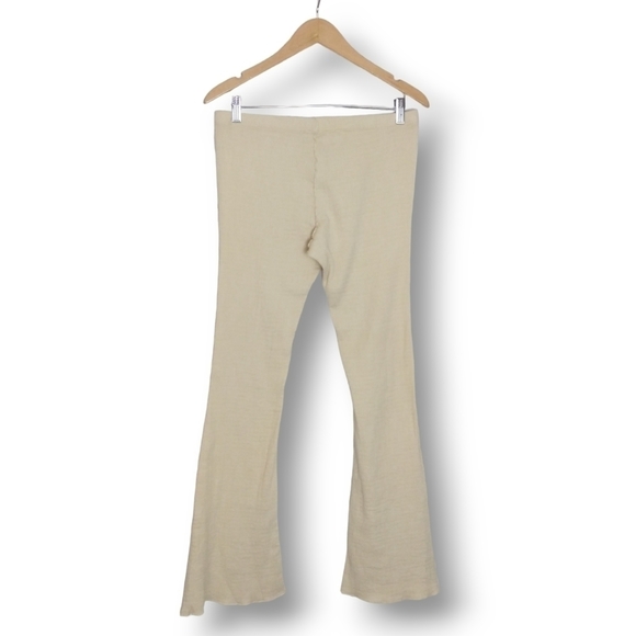 Free People High Rise Flare Pant in Ivory Size Large - Picture 3 of 5